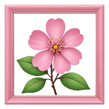 pink framed photo of a blossom sticker