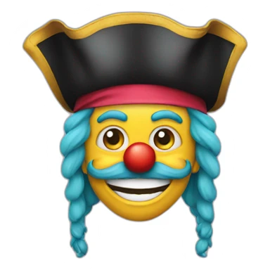 clown pirate sticker