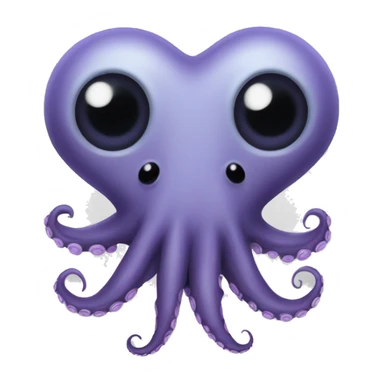 Octopus heart eyes  sticker