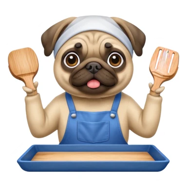 -night-market-vendor-pug dog sticker