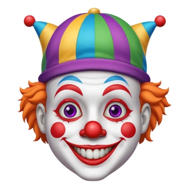 Clown with jester hat sticker