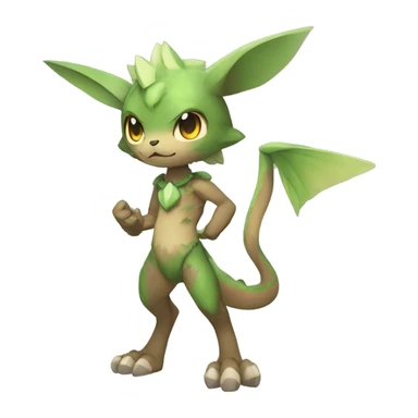 a anthro chibi-style rock-type-ground-type Fakémon-hybrid full body sticker