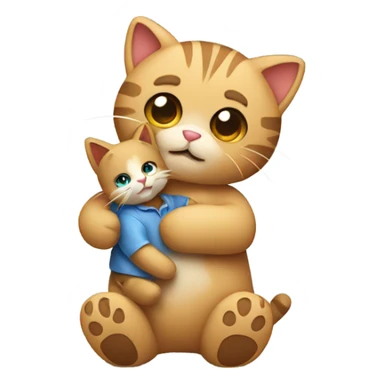 cat holding teddy 🐻 sticker