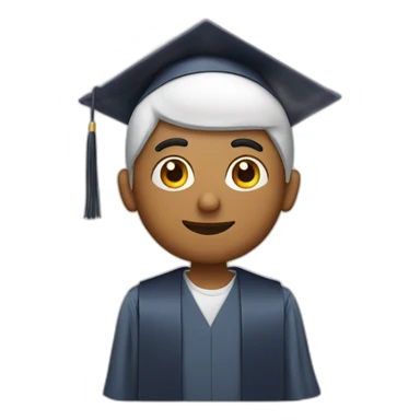 Arabic guy with graduation cap sticker