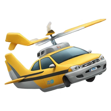 un emoji de un carro volador sticker