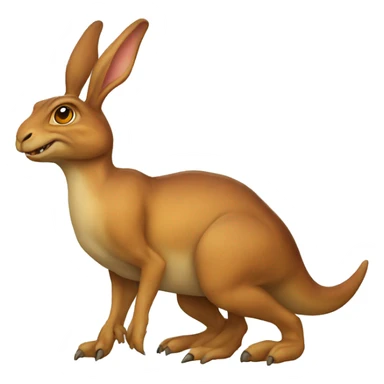 hare in the form of a dinosaur sticker