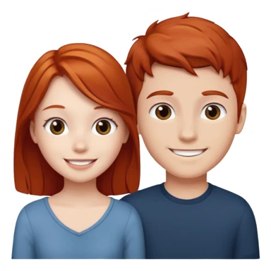 The boy send love the redhead girl sticker