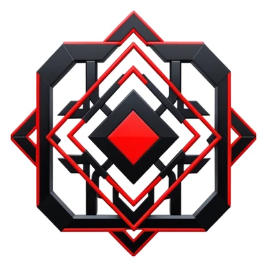  Black And Red Cyber Aesthetic Deco sticker
