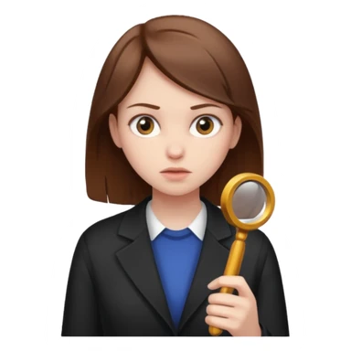 girl investigating sticker