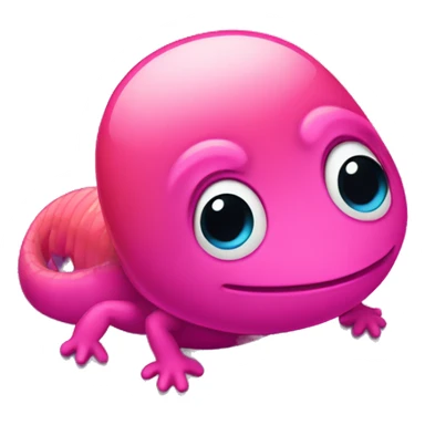 A pink newt at a disco  sticker