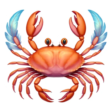Soft pink angelical crab sticker