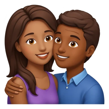 👩🏽emoji 🧑🏽 bunu öpüyor sticker