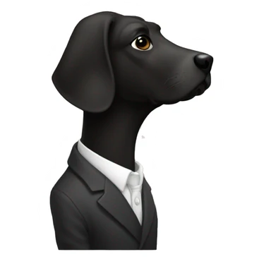 black schnozzle with white chin sticker