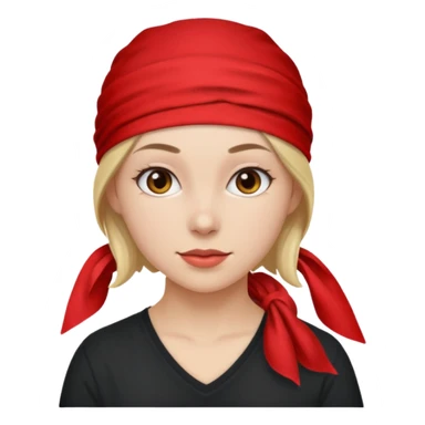 woman with wearing red bandana sticker