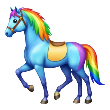 rainbow horse sticker