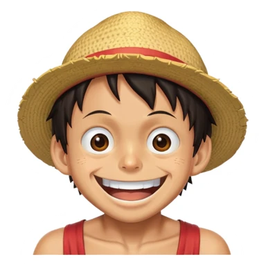 One Piece Luffy laughing sticker