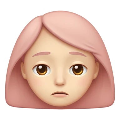 minimal flat emoji of a slightly tired face,
soft droopy eyes,
subtle under-eye shadow,
neutral mouth expression,
gentle exhaustion but not sad,
muted pastel colors,
modern health tracking app style,
transparent background,
vector illustration
 sticker