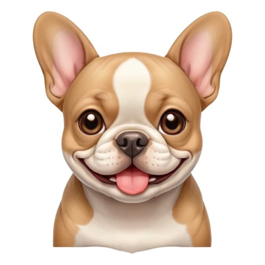 cute french bulldog smiling sticker