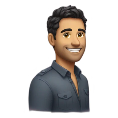 My friend Manav who is very dashing and has a great smile sticker