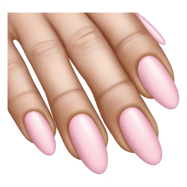 Pink light acrylic nails French tip sticker