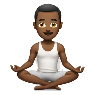 Men doing yoga sticker