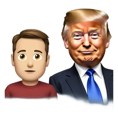 elon musk und Donald trump sticker