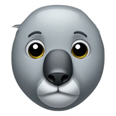 depressed koala face sticker