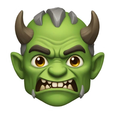 orc with fangs sticker