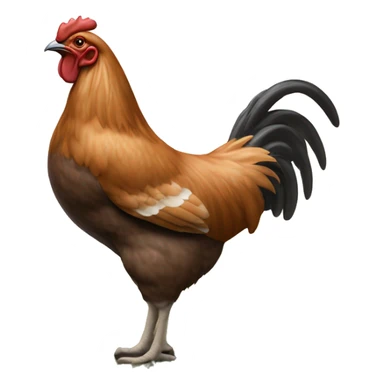 Drei braune Hühner auf der Wiese  sticker