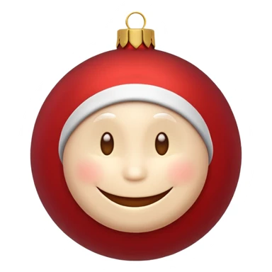 Cute christmas emoji sticker