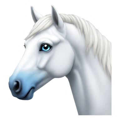 white horse blue eyes sticker