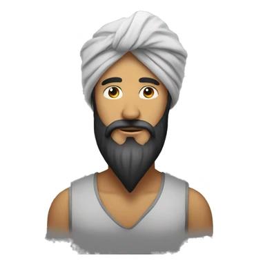 a turban guy with long beard sticker