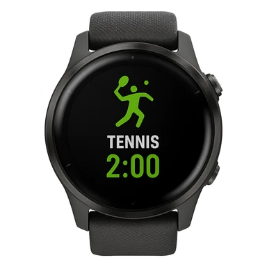 smartwatch con modalità attiva di tennis che segna 2 ore di tennis, REALISTICA 4K sticker