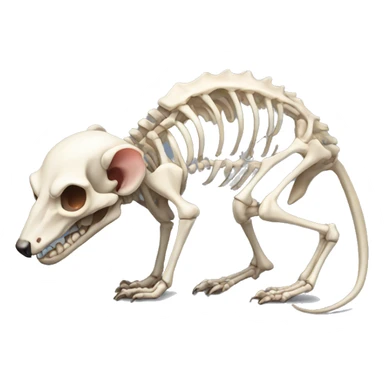 Hyper realistic rat skeleton  sticker