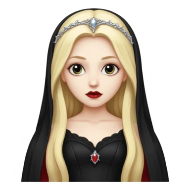 Bride of Dracula with long blonde hair sticker