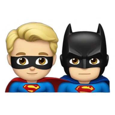 Batman and superman sticker