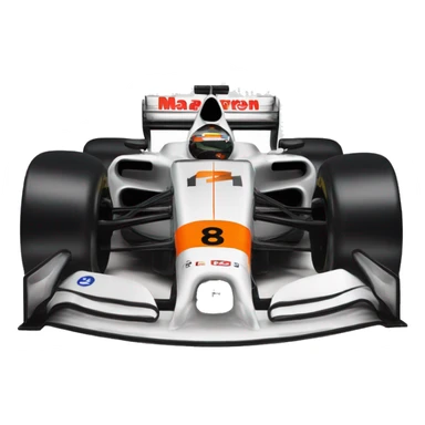 mclaren formula one car with the number 81 sticker