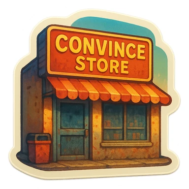 Convince store poor store & More sticker