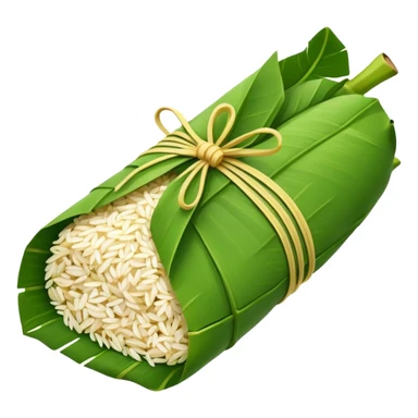 rice wrapped in banana leaf sticker
