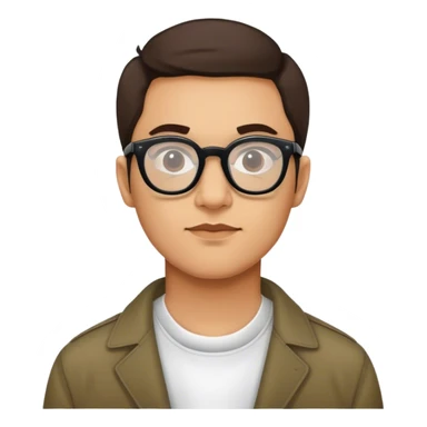 30 year old gut in thick glasses wearing supreme sticker