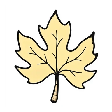 golden birch leaf sticker