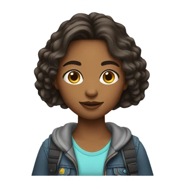 Une fille complexe sur ses joue  sticker