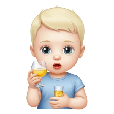 little baby drinking vodka sticker