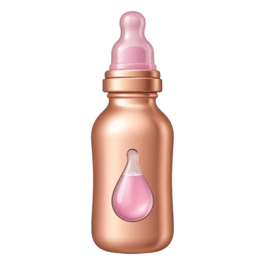 Rosegold baby bottle sticker