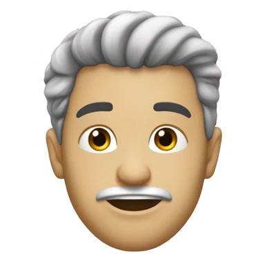 Gordo blanco con cabello negro peinado de lado sticker