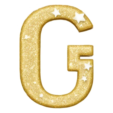 Glitter letter G sticker