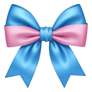 Pink faded into blue bow sticker