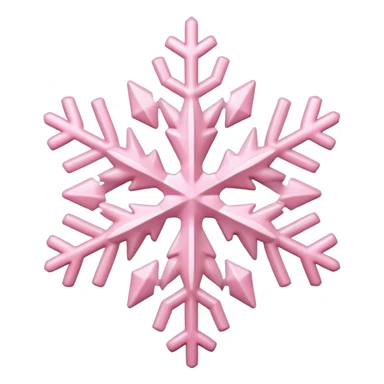 pastel pink snowflake  sticker