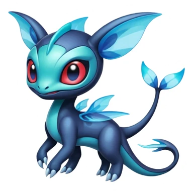 Iridescent Translucent Bioluminescent Diaphanous Meloetta-Salamence-Stitch-Toothless-Fakémon-creature-hybrid sticker