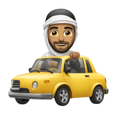 Arab with car sticker